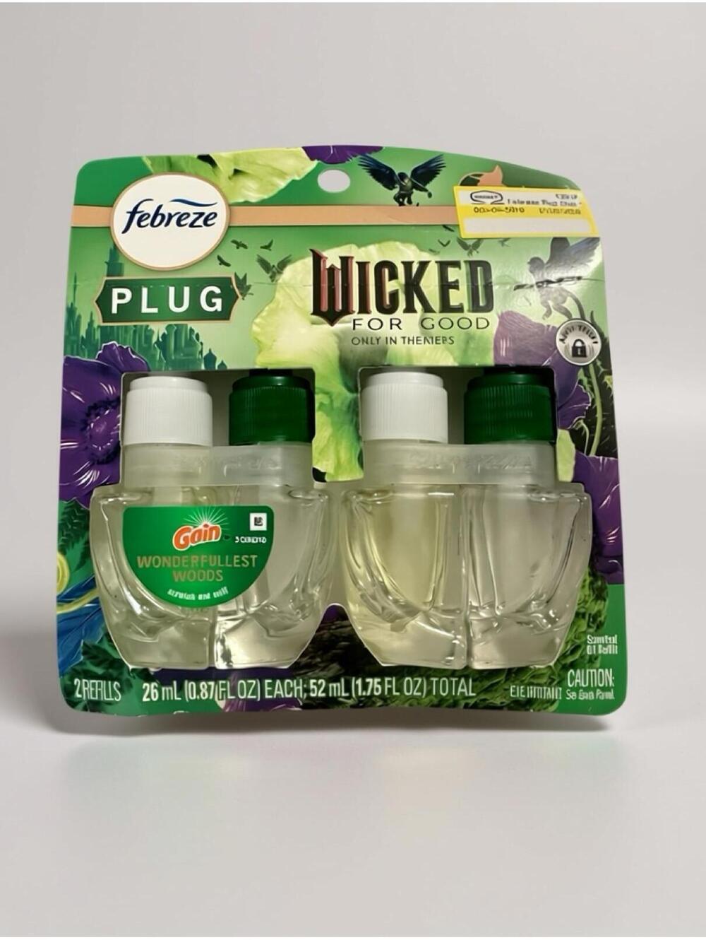 2/$20 ✨ Febreze Plug Refills Gain Wonderfullest Woods 2 Pack Wicked Edition New